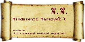 Mindszenti Manszvét névjegykártya